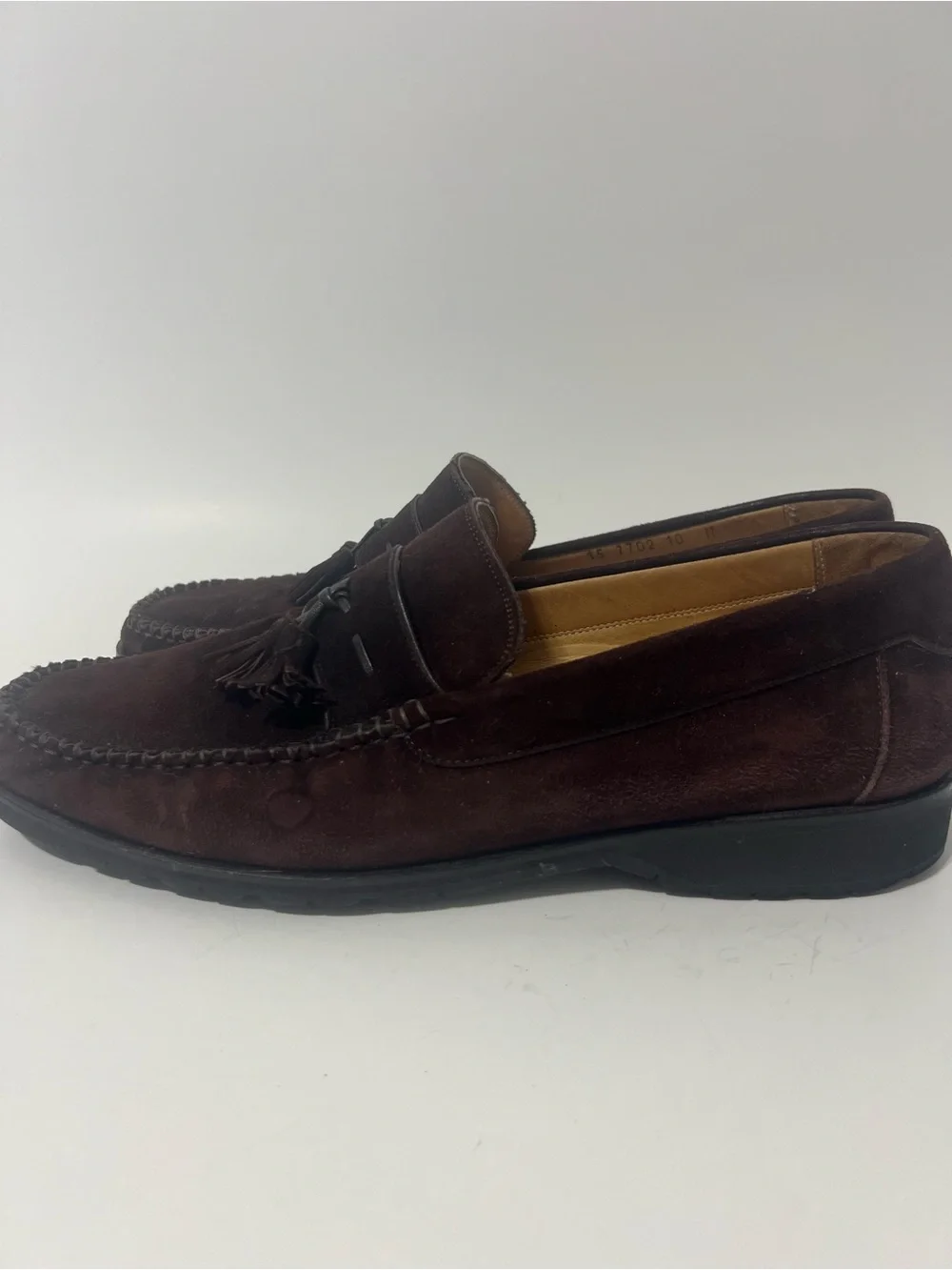 Johnston & Murphy Suede Slip on Business Casual Moccasin Loafer Brown Size 10